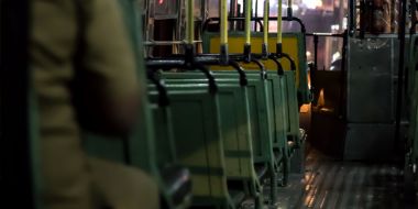 Empty bus interior