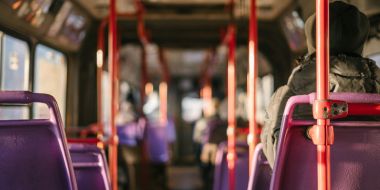 Inside a bus